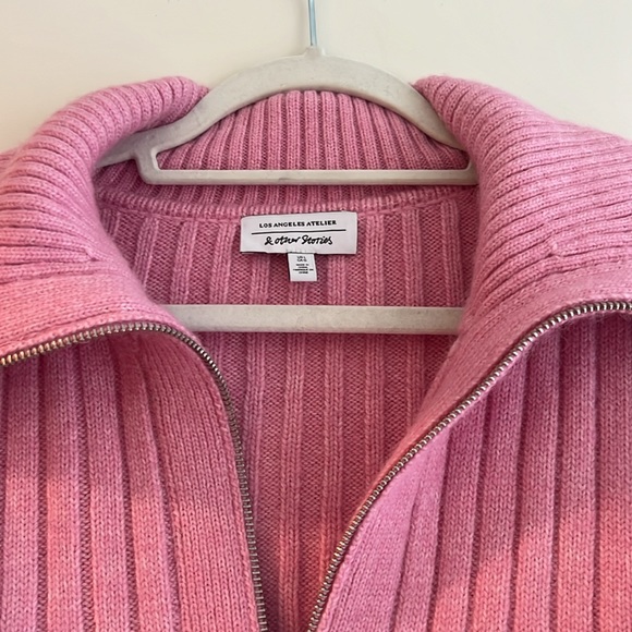 COPY - 🌷 EUC & Other Stories Baby Pink Quarter Zip - Picture 2 of 5
